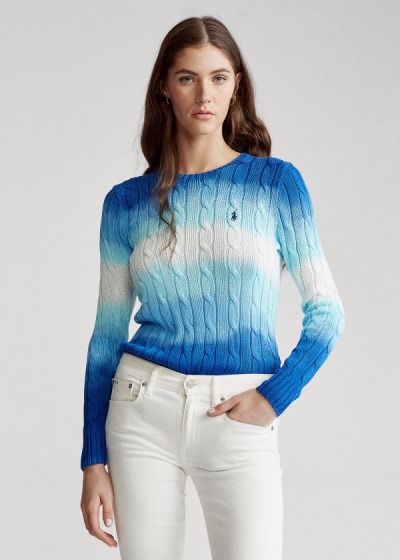 Women's Polo Ralph Lauren Tie-Dye Cable Cotton Sweater | 359801BFX